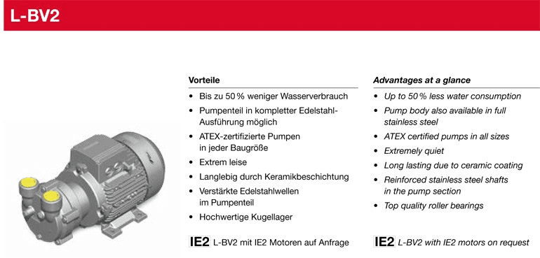 수봉식 진공펌프 L-BV2