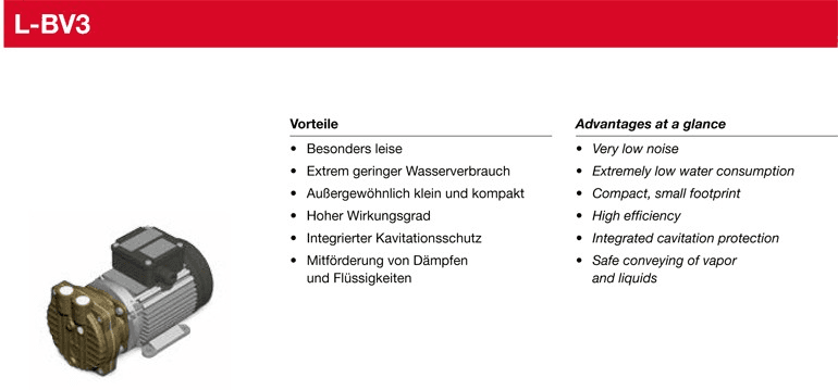 수봉식 진공펌프 L-BV3