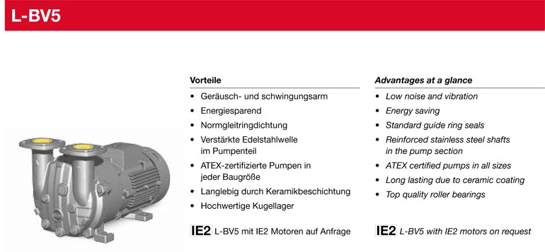 수봉식 진공펌프 L-BV5