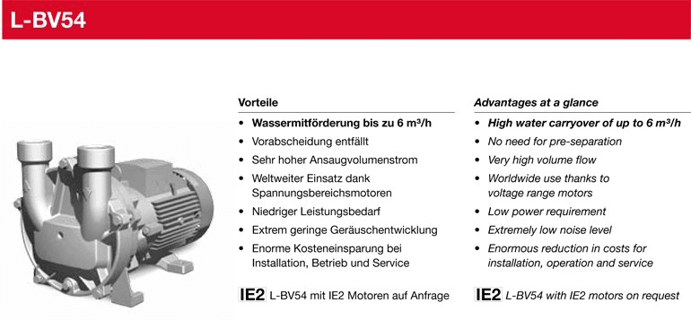 수봉식 진공펌프 L-BV-54