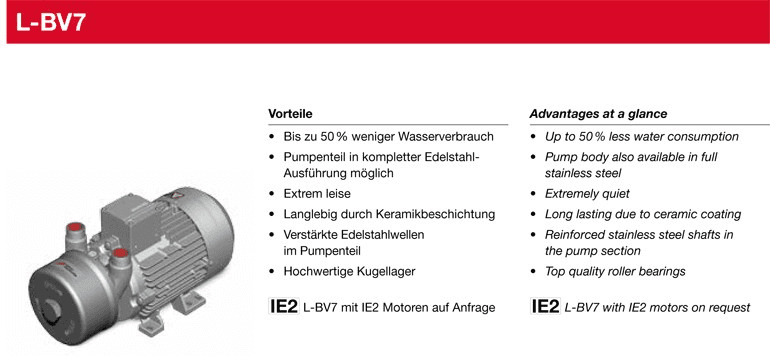 수봉식 진공펌프 L-BV7